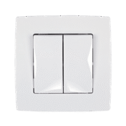 Elmark Διακόπτης Ρολών Λευκό Μεταλλιζέ (190045)