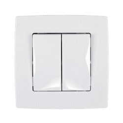 Elmark Διακόπτης Ρολών Λευκό Μεταλλιζέ (190045)