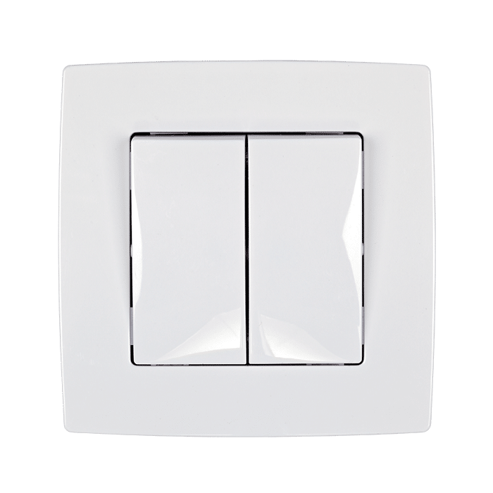 190045-2 Elmark Διακόπτης Ρολών Λευκό Μεταλλιζέ (190045) - Image 1