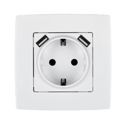 CITY ΠΡΙΖΑ ΣΟΥΚΟ ΒΙΔΩΤΗ + 2 USB ΛΕΥΚΗ