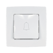 CITY Διακόπτης Κουδουνιού Λευκός, Μεταλλιζέ (190181)