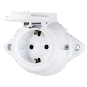 ANTIQUE GERMAN SOCKET WITH COVER 16А 250V IP44 WH