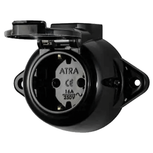 190207-2 ANTIQUE GERMAN SOCKET WITH COVER 16А 250V IP44 BL - Image 1