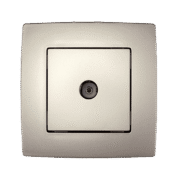 Elmark Πρίζα TV Σαμπανιζέ Μεταλλιζέ – CITY (190252)