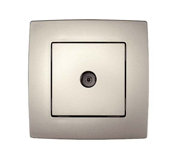 190252-2 Elmark Πρίζα TV Σαμπανιζέ Μεταλλιζέ – CITY (190252) - Image 1