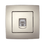 Elmark Πρίζα Τηλεφώνου (RJ11) Σαμπανιζέ Μεταλλιζέ – CITY (190262)