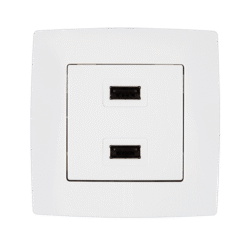 CITY ΔΙΠΛΗ ΠΡΙΖΑ USB ΛΕΥΚΟ ΜΕΤΑΛΛΙΖΕ