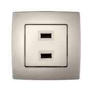 CITY ΔΙΠΛΗ ΠΡΙΖΑ USB ΣΑΜΠΑΝΙΖΕ ΜΕΤΑΛΛΙΖΕ