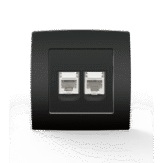 Elmark Πρίζα Τηλεφώνου RJ11 + Υπολογιστή RJ45 Ανθρακίτης – CITY (193731)