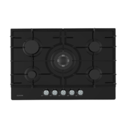 Elmark Εντοιχιζόμενη Εστία Αερίου 5 Ζωνών 75cm Μαύρη Με WOK EL-75GQ095 (Produced for ELMARK by Midea)