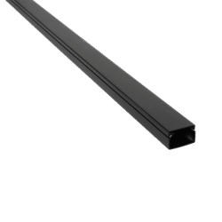 2m. 25X16 PLASTIC CABLE TRUNKING CT2 BLACK