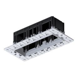 MODENA 3 MODULE RECESSED BOX WITHOUT FRAME