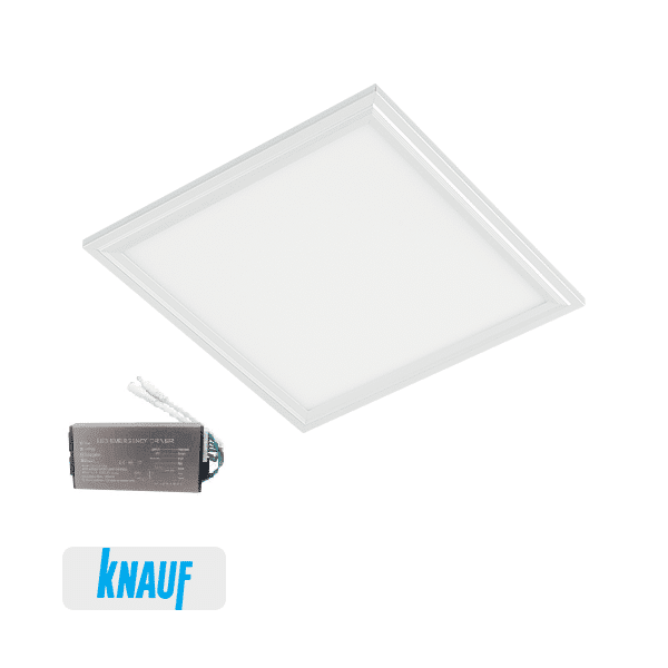 92PANEL030CWNIP54E-4 LED ΠΑΝΕΛ ΓΥΨΟΣΑΝΙΔΑΣ 40W 6400K 595x595mm ΛΕΥΚΟ, IP54+ΜΠΑΤΑΡΙΑ ΑΣΦΑΛΕΙΑΣ - Image 1