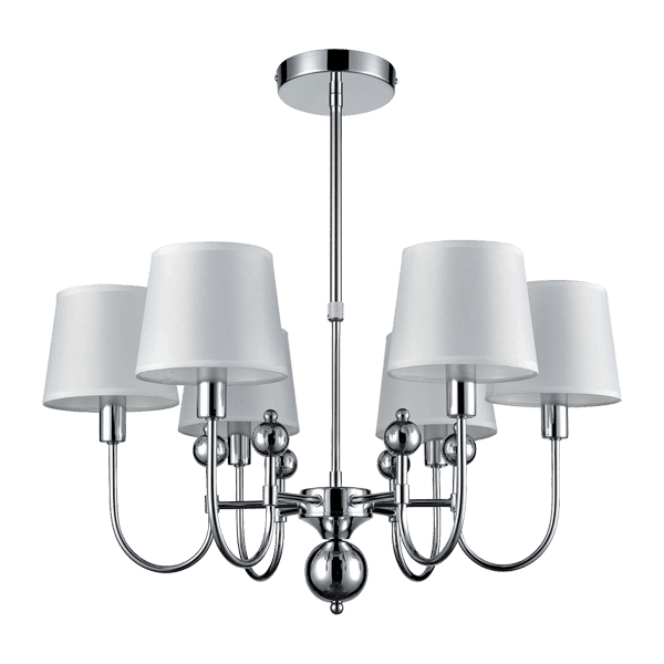 955CARMEN6 CARMEN ΠΟΛΥΦΩΤΟ 6XE27 ΛΕΥΚΟ/ΧΡΩΜΙΟ - Image 1