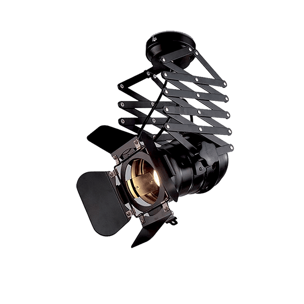 955CINEMA1-1 CINEMA ΠΛΑΦΟΝΙΕΡΑ 1XE27 ΜΑΥΡΟ 310X150mm - Image 1
