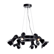 CINEMA ΠΟΛΥΦΩΤΟ 6XE27 ΜΑΥΡΟ D630mm