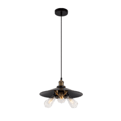 DAMON ΚΡΕΜΑΣΤΟ ΦΩΤΙΣΤΙΚΟ 3XE27 ΜΑΥΡΟ D360mm