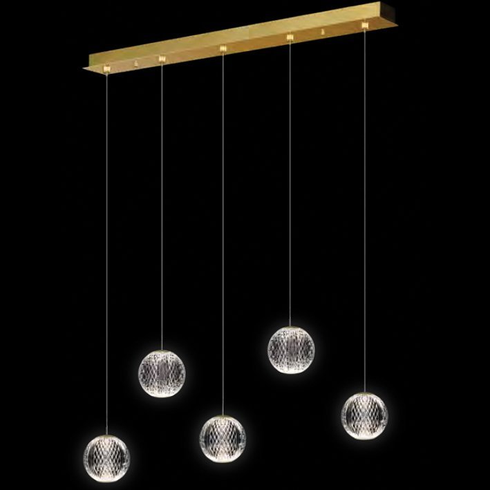 955DIAMOND2130PGD DIAMOND LED PENDANT 21W 3000K, GOLD - Image 1