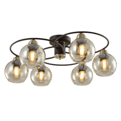 JAY ΠΟΛΥΦΩΤΟ 6XE27 ΜΑΥΡΟ/ΜΠΡΟΝΖΕ