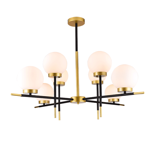 955JULIET8 JULIET ΠΟΛΥΦΩΤΟ 8XE27 ΜΑΥΡΟ/ΧΡΥΣΟ - Image 1