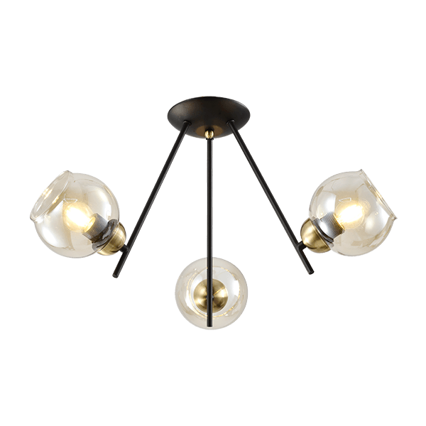 955RICK3 RICK ΠΟΛΥΦΩΤΟ 3XE27 ΜΑΥΡΟ MAT/ΜΠΡΟΝΖΕ - Image 1