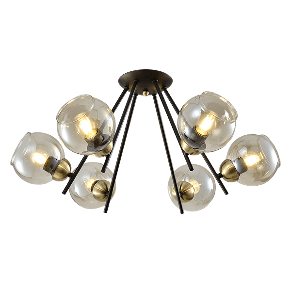 955RICK6 RICK ΠΟΛΥΦΩΤΟ 6XE27 ΜΑΥΡΟ MAT/ΜΠΡΟΝΖΕ - Image 1