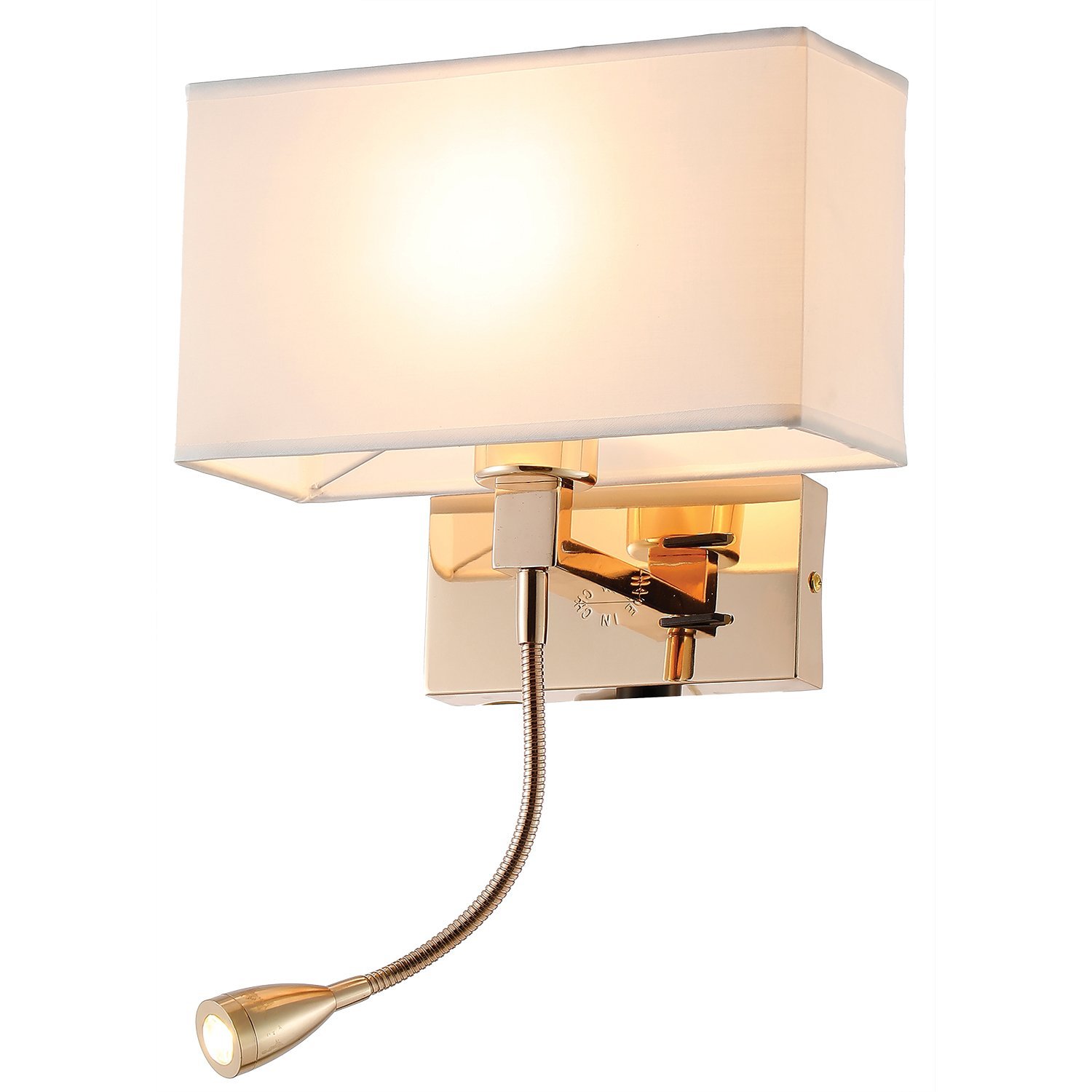 955ROSA330FGR ROSA LED WALL LAMP 3W 3000K + 1XE27, FRENCH GOLD - Image 1