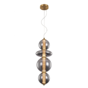 SPLENDOR LED PENDANT 18W 3000K, BRASS+SMOKY GREY