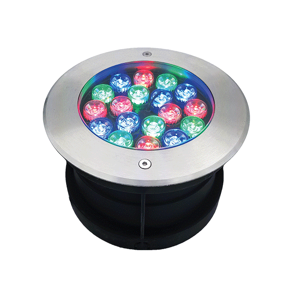 96UW18RGB LED ΥΠΟΒΡΥΧΙΟ ΦΩΤΙΣΤΙΚΟ 18W RGB, IP68 ΜΕ ΧΕΙΡΙΣΤΗΡΙΟ - Image 1