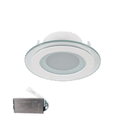 LED ΠΑΝΕΛ ΣΤΡΟΓΓΥΛΟ ΜΕ ΓΥΑΛΙ 6W 4000K+ ΚΙΤ ΑΣΦΑΛΕΙΑΣ