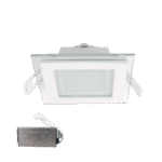 LED ΠΑΝΕΛ ΤΕΤΡΑΓΩΝΟ ΜΕ ΓΥΑΛΙ 6W 2700K+ ΚΙΤ ΑΣΦΑΛΕΙΑΣ