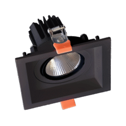 ΤΕΤΡΑΓΩΝΟ ΚΙΝΟΥΜΕΝΟ LED ΣΠΟΤ 15W 230V 3000K ΜΑΥΡΟ