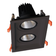 ΔΙΠΛΟ ΚΙΝΟΥΜΕΝΟ LED ΣΠΟΤ  2X15W 230V 3000K ΜΑΥΡΟ