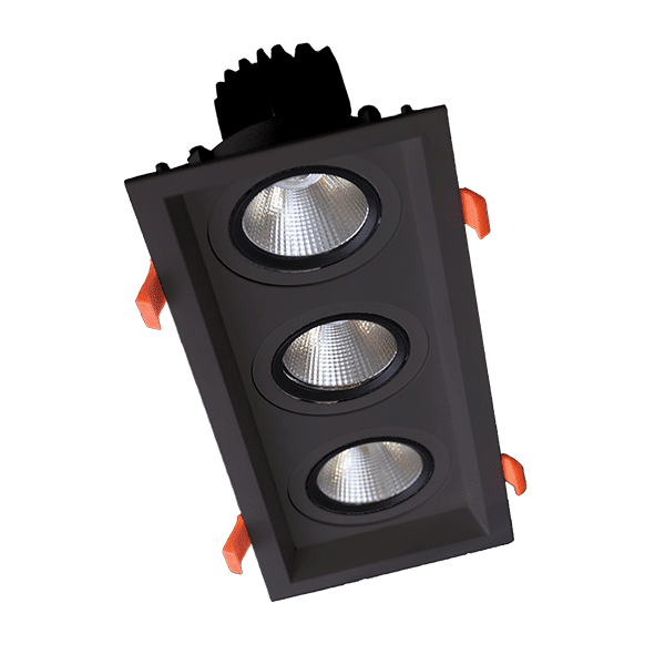 BL-309 ΤΡΙΠΛΟ ΚΙΝΟΥΜΕΝΟ LED ΣΠΟΤ 3X15W 230V 4000K ΜΑΥΡΟ - Image 1
