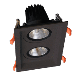 ΔΙΠΛΟ ΚΙΝΟΥΜΕΝΟ LED ΣΠΟΤ  2X30W 230V 4000K ΜΑΥΡΟ
