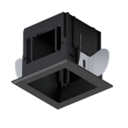 MODENA 1 MODULE RECESSED BOX WITH FRAME BLACK