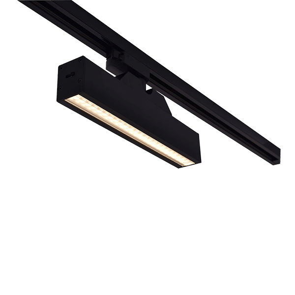 BL-496 ΠΡΟΒΟΛΕΑΣ ΡΑΓΑΣ T30 2-ΡΑΜΜΩΝ 12W 30°CCT ΜΑΥΡΟ - Image 1