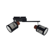 DELIA ΣΠΟΤ 2XE27 ΜΑΥΡΟ