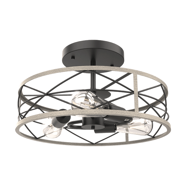 BL-643 EMMA ΠΛΑΦΟΝΙΕΡΑ 3XE27 ΜΑΥΡΟ MAT/ΛΕΥΚΟ - Image 1