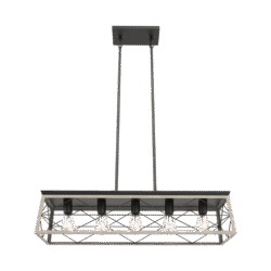 EMMA ΚΡΕΜΑΣΤΟ ΦΩΤΙΣΤΙΚΟ 5XE27 ΜΑΥΡΟ MAT/ΛΕΥΚΟ