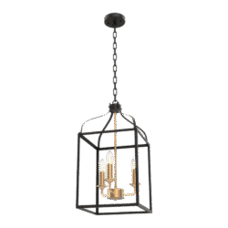 IZABEL ΚΡΕΜΑΣΤΟ ΦΩΤΙΣΤΙΚΟ 3XE27 ΜΑΥΡΟ MAT/ΧΡΥΣΟ