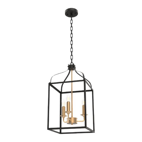 BL-657 IZABEL ΚΡΕΜΑΣΤΟ ΦΩΤΙΣΤΙΚΟ 3XE27 ΜΑΥΡΟ MAT/ΧΡΥΣΟ - Image 1