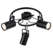 IZZY ΣΠΟΤ 3xGU10 ΜΑΥΡΟ