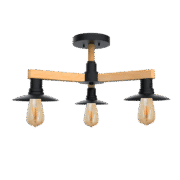 PHIL ΠΟΛΥΦΩΤΟ 3XE27 ΜΑΥΡΟ/ΞΥΛΟ