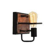 SILVIA ΑΠΛΙΚΑ 1XE27 ΜΑΥΡΟ MAT/ΞΥΛΟ