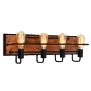 SILVIA ΑΠΛΙΚΑ 4XE27 ΜΑΥΡΟ MAT/ΞΥΛΟ