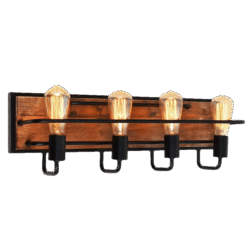 SILVIA ΑΠΛΙΚΑ 4XE27 ΜΑΥΡΟ MAT/ΞΥΛΟ