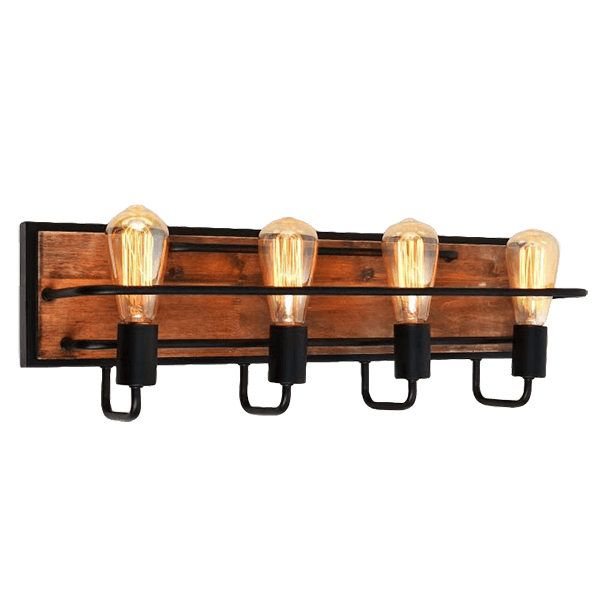 BL-708 SILVIA ΑΠΛΙΚΑ 4XE27 ΜΑΥΡΟ MAT/ΞΥΛΟ - Image 1