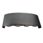 LED WALL LAMP 8X1W 4000K IP54 BLACK