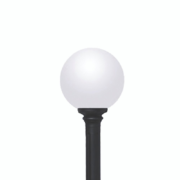 GLOBE 400 POST LIGHT E27 BLACK